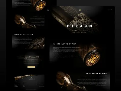 Barelli | Website black custom made design guns hunting rifles ui design ux design web web design