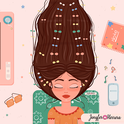 MEDITACION JENYFER HERRERA arte belleza brand identity concept concept art creative design creativity dibujo digitalart diseñador diseño femenine ilustration ilustrator marcapersonal mujer natural relajacion