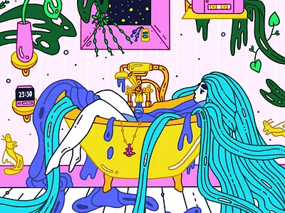 automemories abstract art character character design design drawing illustration line art