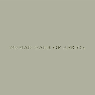 Nubian Bank of Africa branding design label logo typography vector