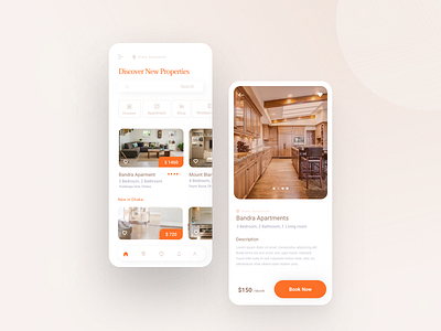 Property dealing app UI app branding design minimal modern simplicity ui ux ux design website concept