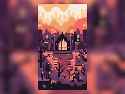 River of Flame D2 drawing illustration illustrator photoshop simple vector