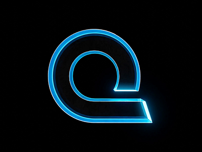 Oqton - 3D Logo Animation 3d abstract animation black blender blue brand identity branding clean glass light logo loop motion graphics simple ui ux