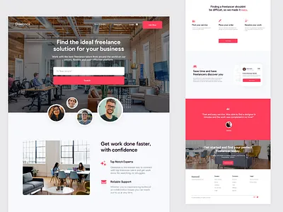 Geelance Landing Page branding branding and identity landing design landing page design ui web design web ui web ui ux web ux webdesign website website concept website design