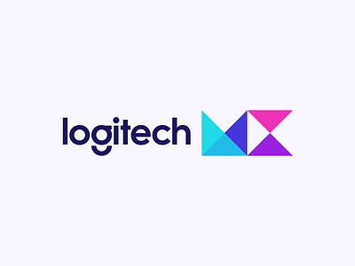 Logitech MX abstract brand branding challenge colorful creative letter logitech logo logo design logotype monogram rebound shapes symbol tech technology triangles