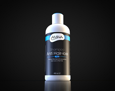 Amina Anti Hair Loss 3d product product design shampoo