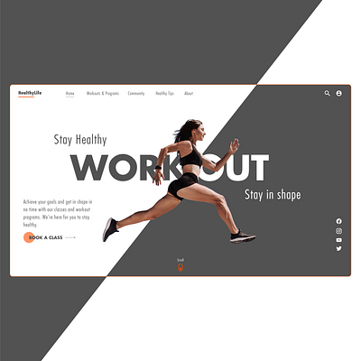 Workout adobe xd adobe xd photoshop ui ux art banner banner design concept design design minimal mockup design running scroll ui ux web website workout