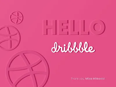 Hello Dribbble! depth drafted figma invited poppins shadow