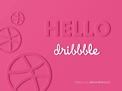 Hello Dribbble! depth drafted figma invited poppins shadow
