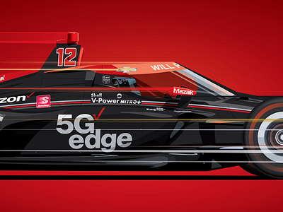 2020 Verizon 5G edge INDYCAR Illustration branding car car graphics car livery car wrap illustration illustrator indycar livery motorsports paint scheme racing vector verizon