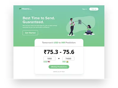 Currency Conversion Landing Page Ui conversion currency homepage ui uiux user interface website website builder website design