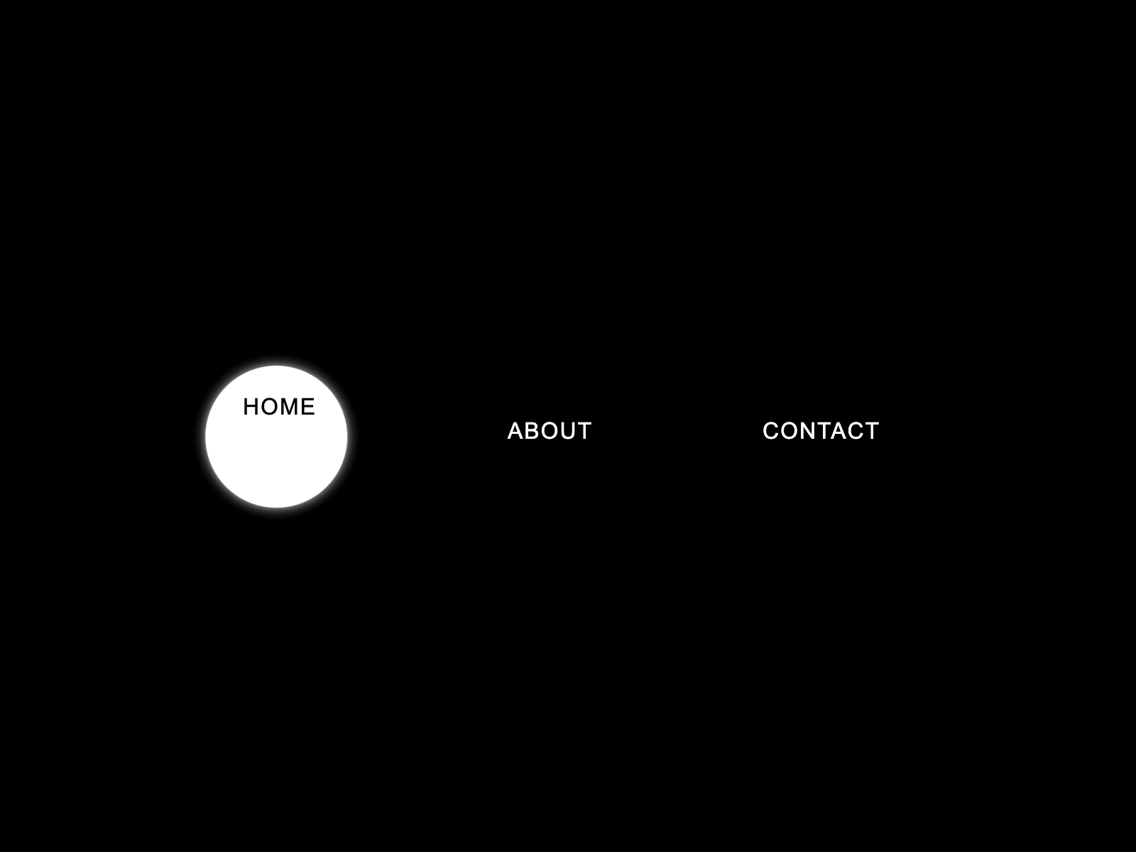 Spotlight Cursor animation menu bar minimal navigation bar ui ux web webflow website