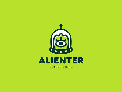 Alienter alien character logo logotype minimalism mystic space