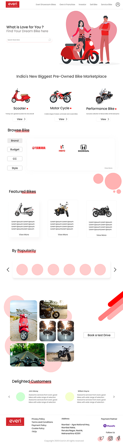 Bike Rental adobexd bikerental illustration pattern typography ui uiux usability