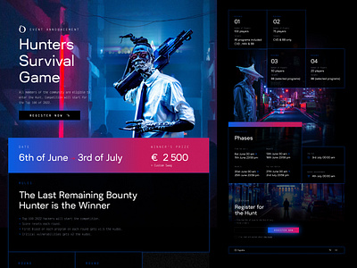 Yogosha HSG #1— Landing Page battleroyal cyberpunk event hacking hacking event landing landing page neon retro ui yogosha