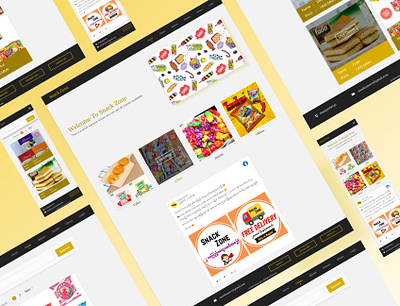 SnackZone Responsive Website design ui ux web