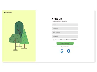 DailyUI 001 dailyui flat design sign up web design