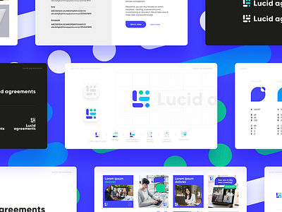 Lucid agreements logo blue brand brandbook design graphic design logo logo construction logo design logomark logotype startup startup logo startup marketing styleguide transcript transcription