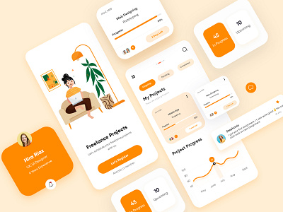 Task Management Mobile app-UX/UI Design adobe xd branding clean concept creative design 2020 dubai designer illustration illustrations minimal mobile mobile ui populardesigner taskmangement topdesigner typography typography art uxui uxui design webdesign