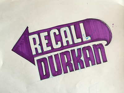 Recall Durkan marker sketch hand drawn logo process sketch