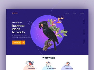 Design Studio Homepage Design 3d abstract agency app bold dark theme design dubai dubai designer illustration minimal product design typography ui ui design ux vector web web design website