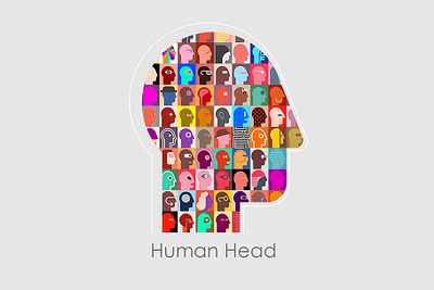 a Head abstract abstract art art avatar collage collection content design diversity head human illustration isolated man people portrait profile stuff various vector