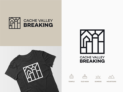 CV Breaking logo branding design icon iconography identity illustration lineart logo minimal mountain square logo sunrise temple typography vector