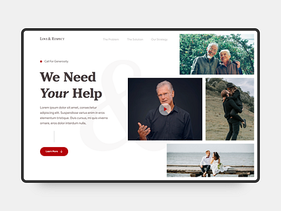 LR - Hero Exploration 🔎 clean grid grid layout hero hero banner hero image hero section hero video minimal non profit nonprofit web design website website design yonke