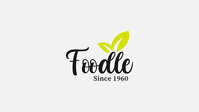 Foodle branding food logo foodle foodle logo green and black logo illustration logo minimalist logo typography