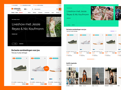 Zalando - Homepage header hero product redesign search ui ux zalando