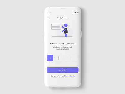 OTP Screen app design dailyui login mobile app mobile app design otp screen ui