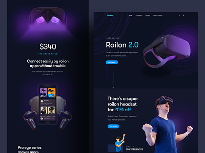 Roilon Vr Box 2.0 branding dribbble homepage homepage design landing page landingpage roilon vr turjadesign ui vr vr design web web design webdesign website website design