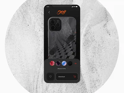 Cellairis Shout : Phone Case Customisation art case checkout customize dark mode dark ui ecommerce interface iphone like button minimal toolbox ui uidesign wallpaper