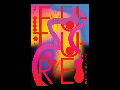 Future blankposter design gradients illustration poster print typographic typography