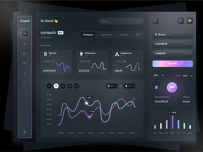 Dashboard - Crypto Marketplace admin panel analytics app banking bitcoin chart clean crypto app crypto currency crypto trading dark light theme dashboard data visualization ethereum nft ui user interfrace ux wallet