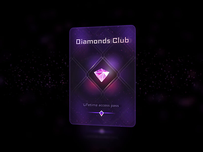 Diamonds Club (Day 2) - NFT Card 3d animation branding card club design diamond nft pass video