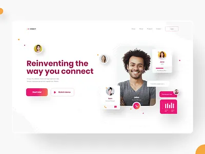 Landing page hero exploration connection design hero hero exploration landing page user profile web website design