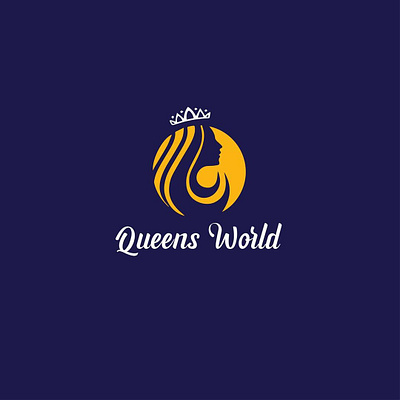 Queens World Logo Design. illustration logo vector