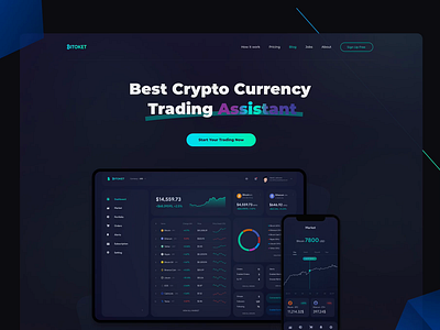 Bitoket cryptocurrency Landing page design app design bitcoin crypto crypto currency currency dark dark ui dashboard etherium iran landing tether trading ui ux