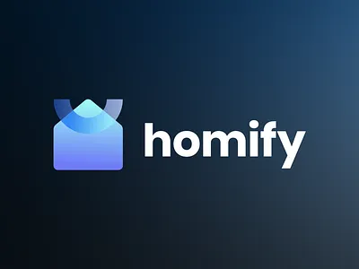 Homify - Logo Design Exploration (for sale) brand identity branding for sale unused buy home house identity logo logo design logo designer logotype mark media tech digital overlay rent smile symbol travel worldwide