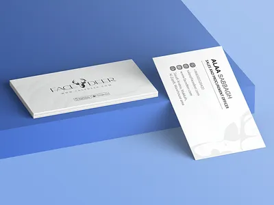 FaceDeer Business card brand branding design illustration logo print