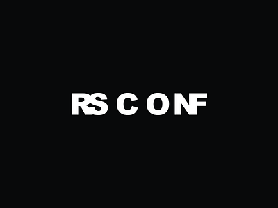 RS Сonf 2019 belarus bold brand branding conference development event font graphic identity lettering letters logo mural posters tech technology type typography wordmark