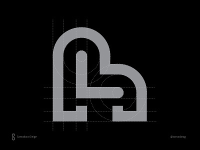 h and L monogram clever decor hl home letter line logo love mark minimal monogram samadaraginige simple typography