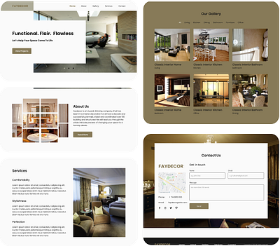 Interior Decorator portfolio - Light theme @interiordesign @portfolio @template