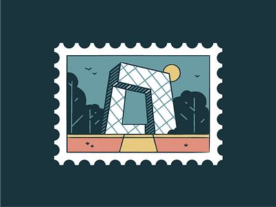 CCTV Headquarters architecture beijing branding building china city design icon illustration stamp vector