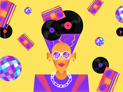 80s lover 80s style adobe illustrator boombox character character design character illustration colorfull disco figma illustration music vector