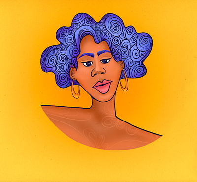 … 2d art characterdesign digitalart hair illustration art procreateapp spiral texture