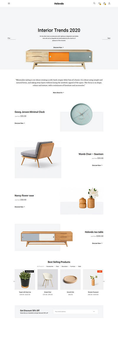 Helendo - Furniture eCommerce HTML Template bootstrap clean decoration ecommerce fashion furniture html html5 interior lamp lights minimal minimalis modern responsive shop shopping store