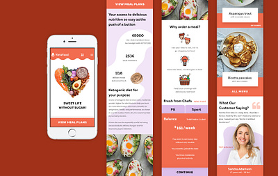 Ketofood delivery, landing page. Mobile version. adobe photoshop branding delivery food landingpage mobile webdesign