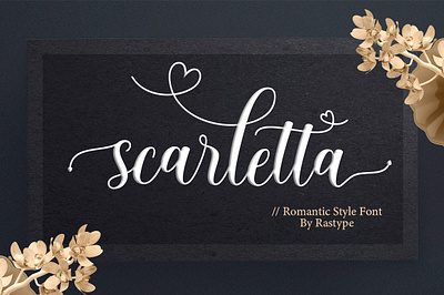 Scarletta Script branding calligraphy font script font typography wedding font